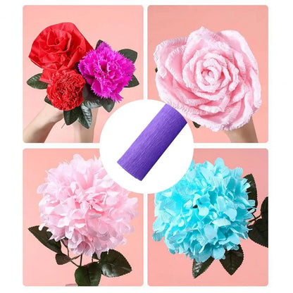 50*250cm Crepe Paper Thickened Crafts Paper Flowers' Material DIY Paper Flower Italian Style Papers Roll For Art Projects Decor