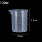 Wholesale 100ml Measuring Cup Transparent Plastic Scale Beaker Cups Lab Chemical Laboratory Container Jugs Kitchen Baking Tool