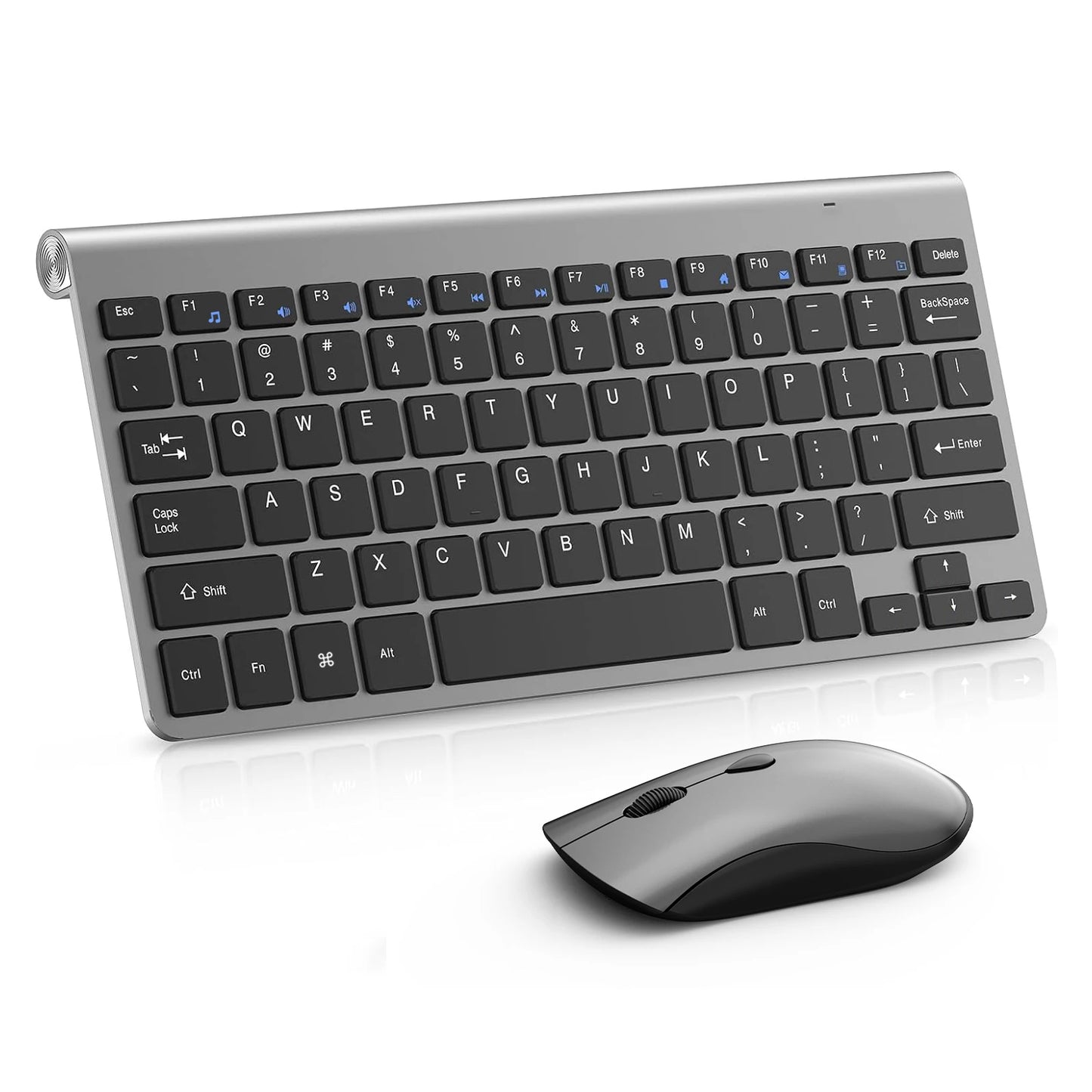 2.4G Wireless Keyboard and Mouse, Russian/Korean/Hebrew USB Protable Mini Keyboard Mice Set for PC Laptop