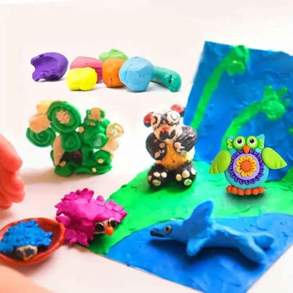 48 Colors Air Dry Clay Ultra Light and Air Dry Clay for Children Non-Toxic and Eco-Friendly Modeling Magical Clay with Tools