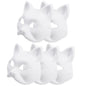 Blank Cat Masks DIY White Plain Party Cosplay Prop Painting Face Mask Unpainted Paper Fox Masks Craft Hand Halloween Accessories