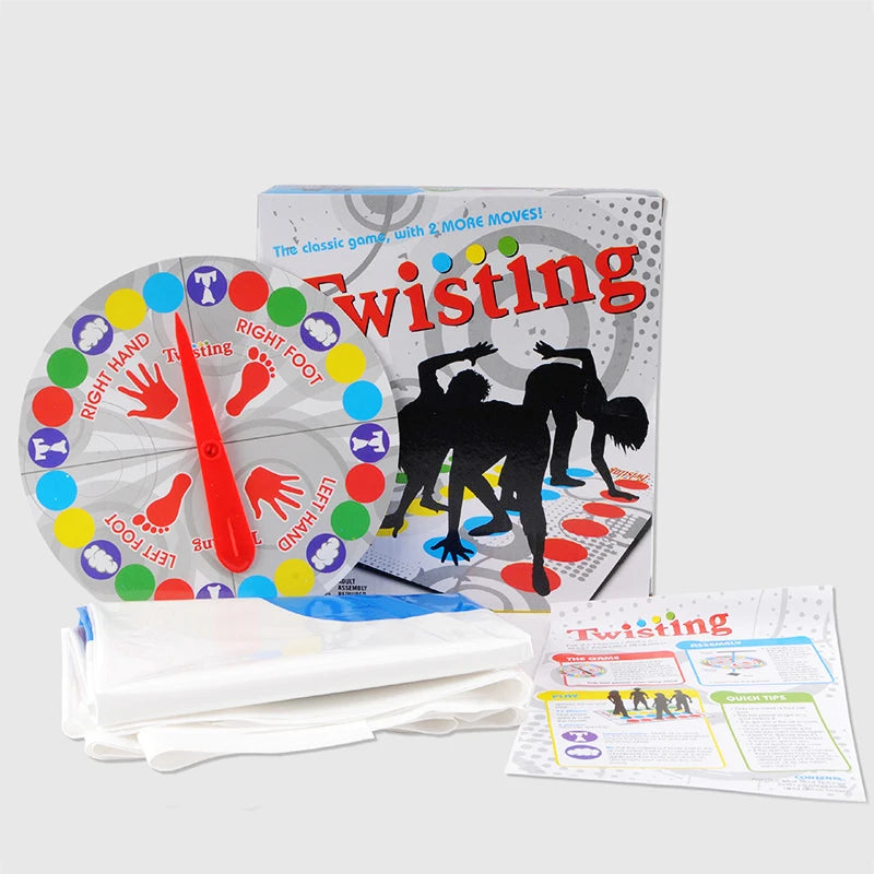 Twisting Games Floor Play Mat Funny Family Holiday Party Interactive Parent-Child Play Toys Indoor Twister Game Ages 4 and Up