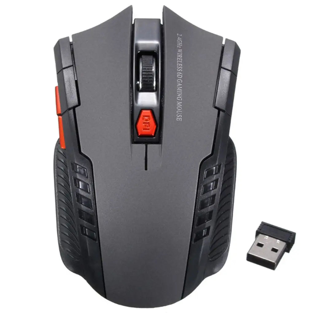 2.4Ghz Gaming Wireless Mouse for MacBook Air Pro 2018-2022 With USB Receiver 1000-1600 Adjustable DPI PC Computer Gaming Mouse