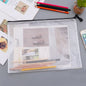 4pcs Stationery Storage Bag Folder File Mesh Zipper Pouch A3 A4 A5 A6 Document Bag Zip File Folders School Office Supplies