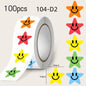 4 Style Cute Smiling Star Love Reward Stickers Children’s Praise and Encouragement Stickers Kindergarten Baby Student Stickers