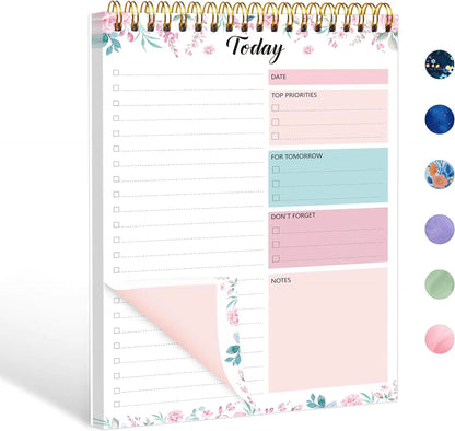 To Do List Notepad Daily Planner Notepad 104 Pages Task Planner 6.7"x9.8" Notebook with Checklist Productivity Planning Pad