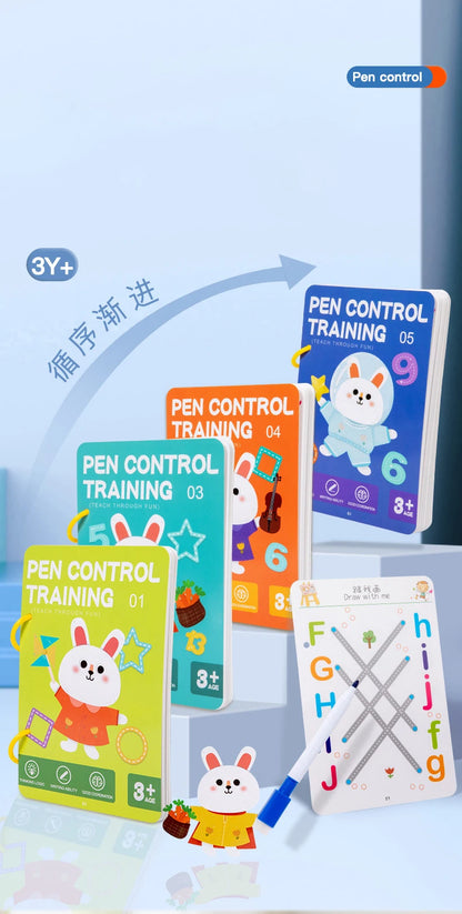 Magical Tracing Workbook Educational Montessori Books for Children Pen Control Training Reusable Calligraphy Copybook for Kids