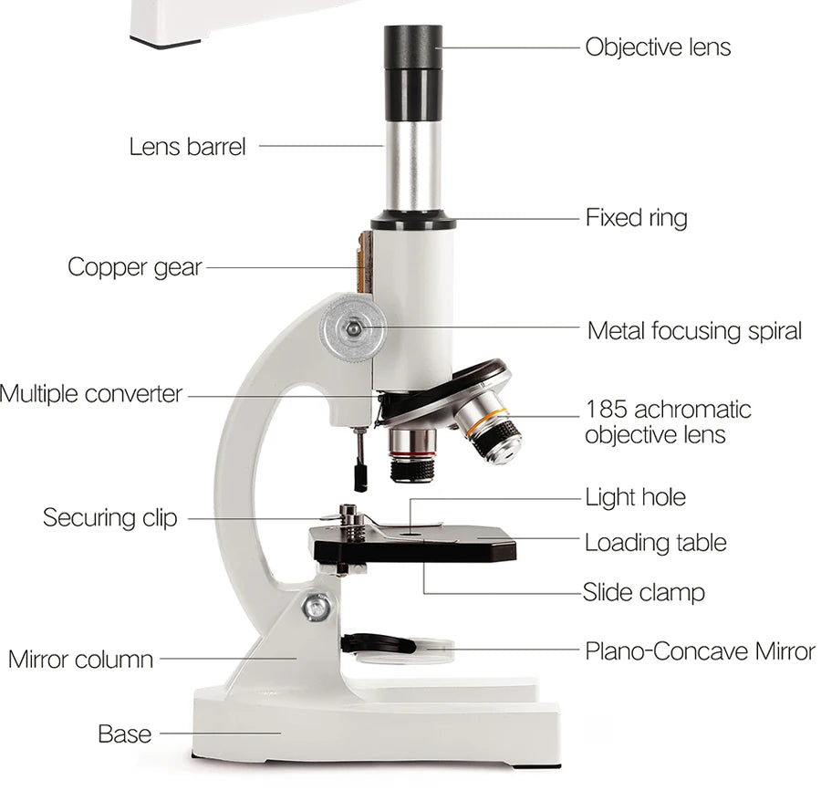 40x-2000X Monocular Student Education Lab HD Biological Microscope LED Lights Mobile Phone Holder Study Holiday Gift  osl-0231