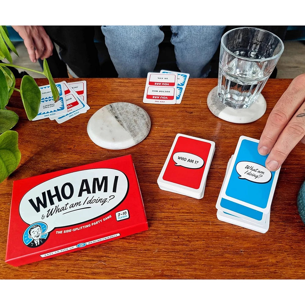 Who Am I & What Am I Doing Card Game Funny Player Party Game Charades Impressions Card Game For Adults Couples Family For Travel