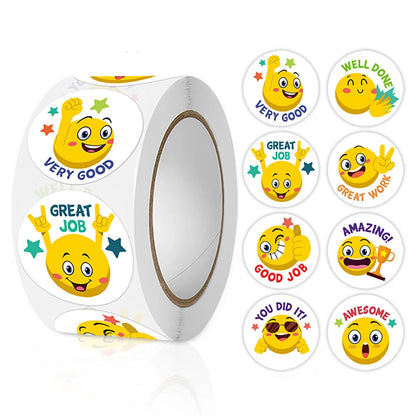 100-500pcs Reward Stickers For Kids Teacher Cartoon Incentive Stickers For School Supplies Classroom Teacher Students