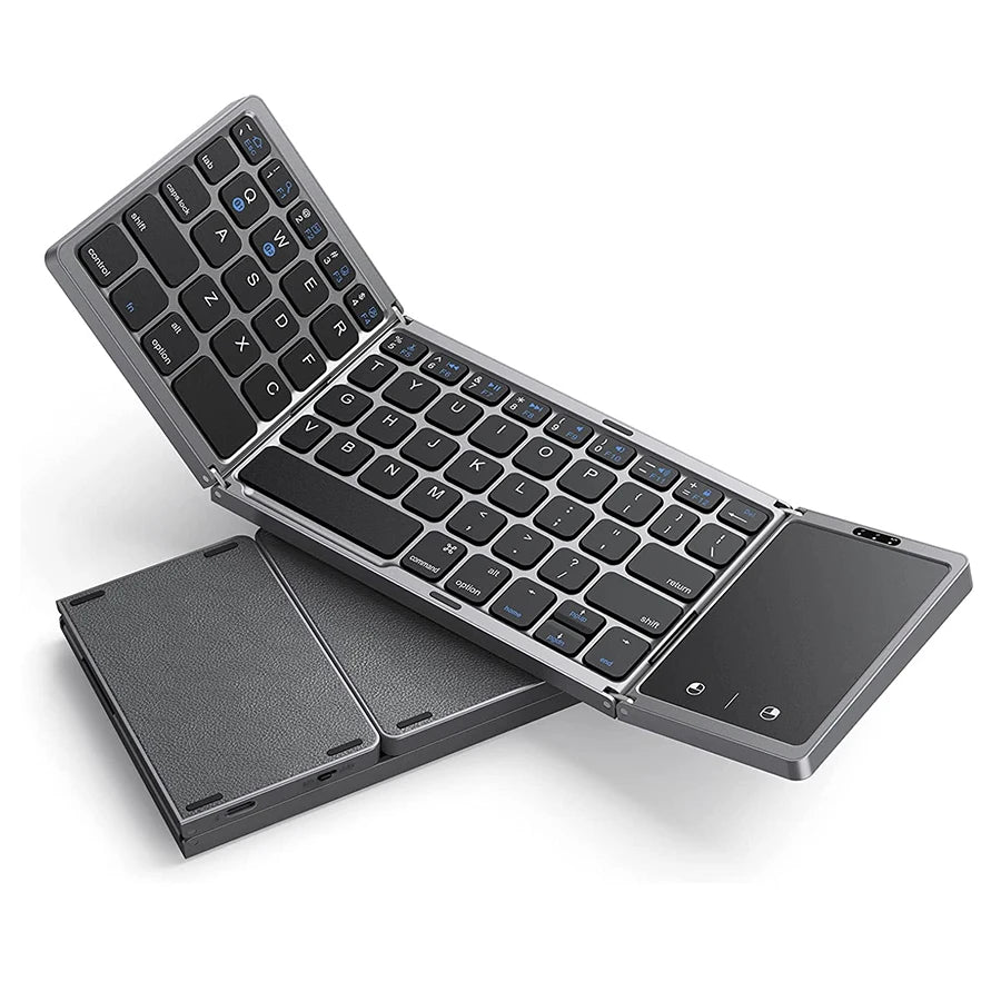 Seenda Foldable Wireless Bluetooth Keyboard Rechargeable Folding Portable Keyboards for PC Mac Smartphone Windows iOS Android