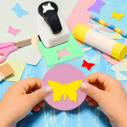 9-25mm Butterfly-shaped Embossing Device Children's Educational Scrapbooking Machine DIY Paper Cutting Craft Hole Punch