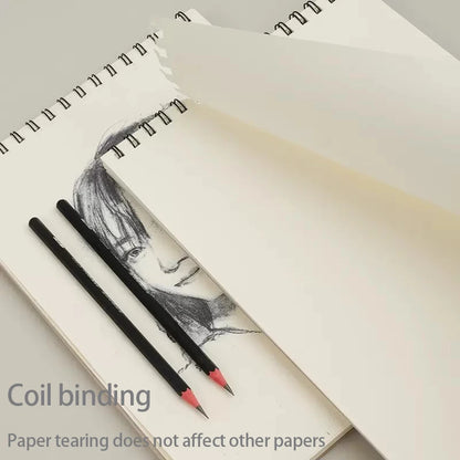 Spiral Upward Flipping Coil Art Book Sketching Sketching Color Lead Thickened Beige Eye Protection Paper 45 Oil Painting Covers