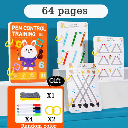 Magical Tracing Workbook Educational Montessori Books for Children Pen Control Training Reusable Calligraphy Copybook for Kids