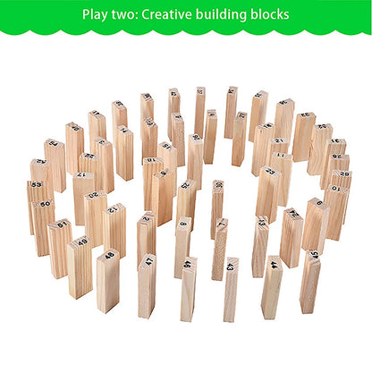 Solid Wood Puzzle Stacked High Stack Tower Drawing Block Children'S Parent-Child Interactive Board Game