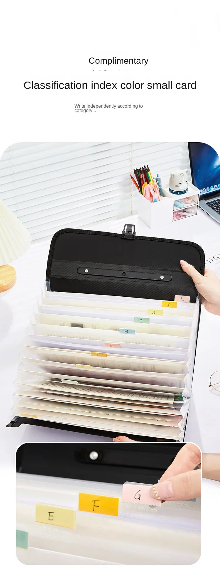 New Portable 13 Pockets A4 Size Expanding Wallet File Folder Paper Document Storage Organ Bag Holder Office School Organizer