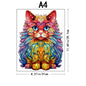 Wooden Puzzle Gifts - Colored Cat - Peacock - Adult Model Game - Children's Puzzle Toys - Intelligence Toy Game for Boys