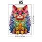 Wooden Puzzle Gifts - Colored Cat - Peacock - Adult Model Game - Children's Puzzle Toys - Intelligence Toy Game for Boys