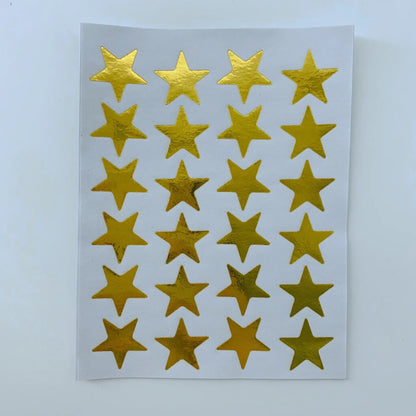 10sheets/bag Gold Star Sticker Stamping Five Pointed Star Sticker Reward Sticker Teacher Praise Label