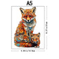 Mother and Son Fox Wooden Puzzle - Irregular Animal Shaped Wooden Puzzle Gift for High Difficulty and Intelligence Toys