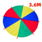 2M/6M Diameter Kids Outdoor Teamwork Game Prop Rainbow Parachute Toys Jump Bag Bounce Play Mat School Activity Puzzle Game