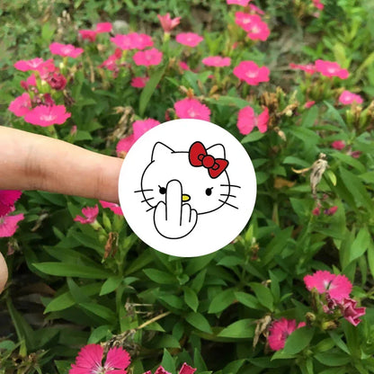 100-500pcs Kawaii Cat Thank You Stickers Round Cartoon Animal Adhesive seal Labels for Greeting Cards Gift Decoration Stationery