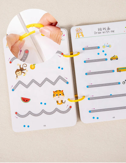 Training Book Magical Tracing Workbook Control Reusable Magic Practice Copybook Children Montessori Drawing Education Book