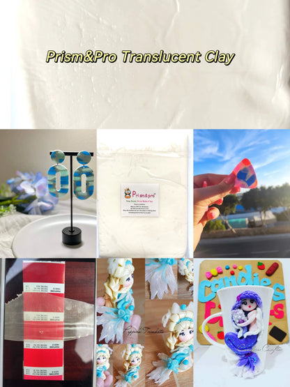 Prism&Pro Translucent Flexible Polymer Clay 210g to 230g clay Transparent Polymer Clay Oven bake Clay