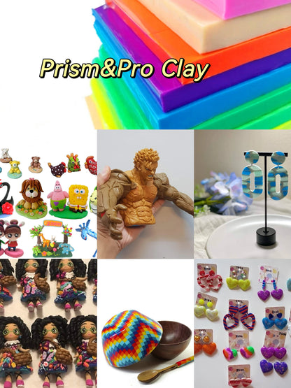 Prism&Pro Translucent Flexible Polymer Clay 210g to 230g clay Transparent Polymer Clay Oven bake Clay